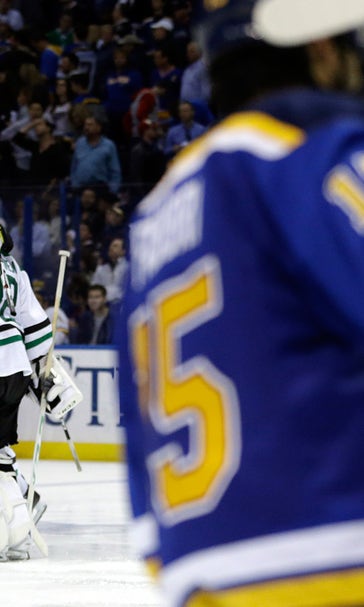 Blues drop Game 4 3-2 in OT as Stars even series